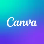 Maikkom outils créatifs - Logo Canva sur fond dégradé bleu-violet outil création graphique accessible
