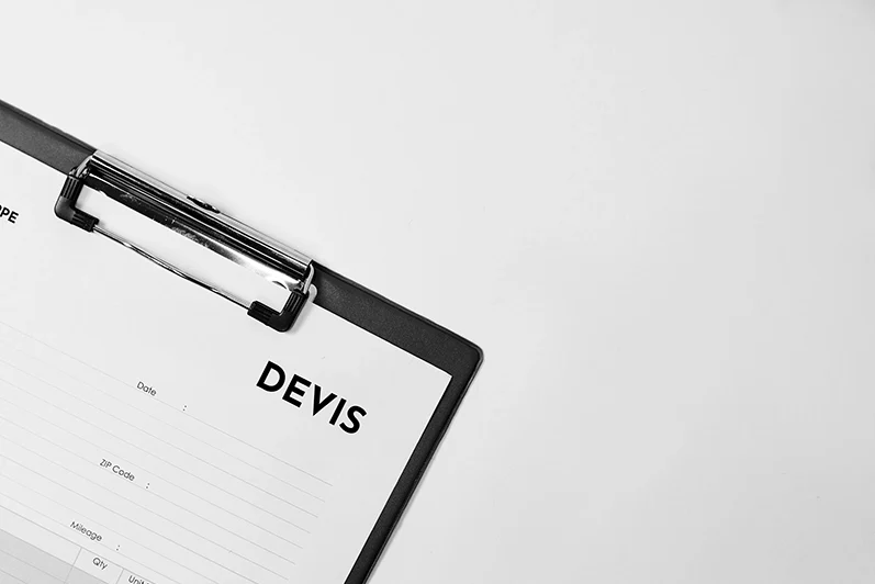 Document administratif devis graphisme mise en page Aix en Provence